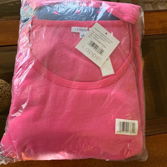 I. Appel New w/tag 2 Piece Pink/Navy Pajama Set - Picture 2 of 4
